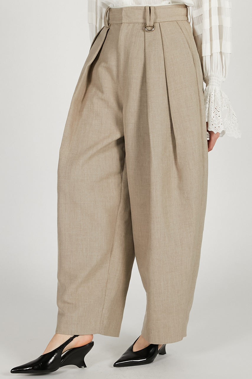 Volume-Tuck High-Waist Pants - 2026 SPRING