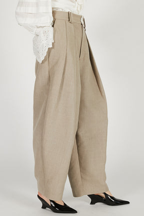 Volume-Tuck High-Waist Pants - 2026 SPRING