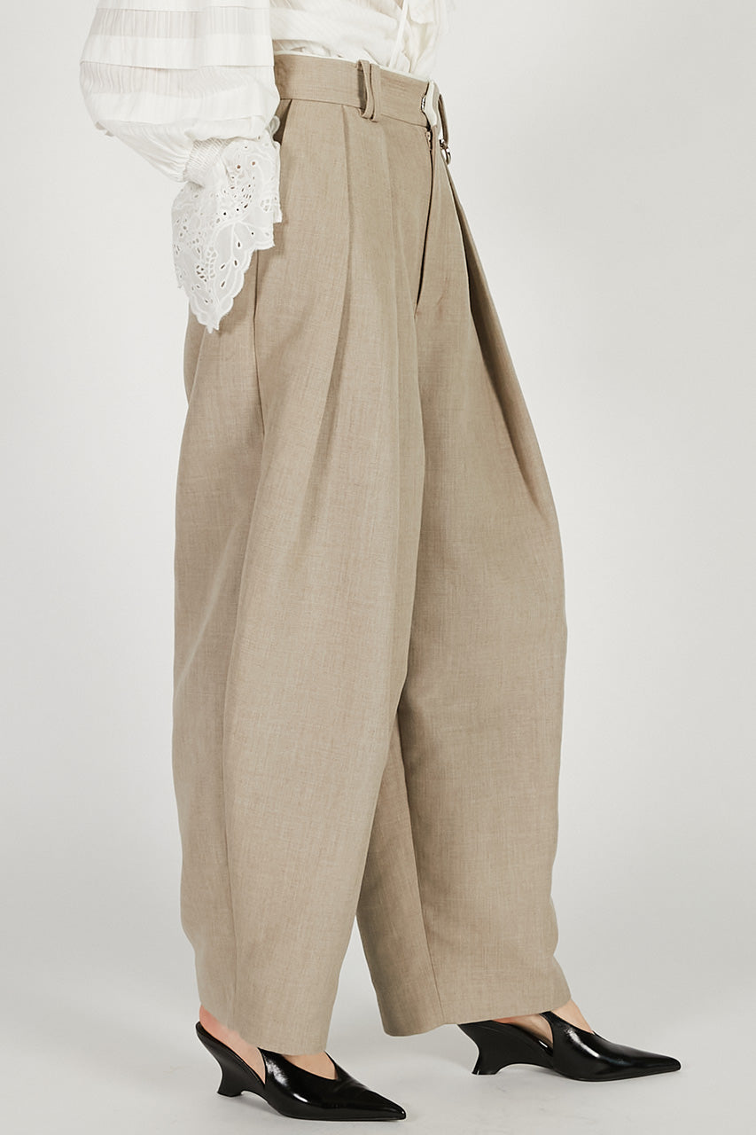 Volume-Tuck High-Waist Pants - 2026 SPRING