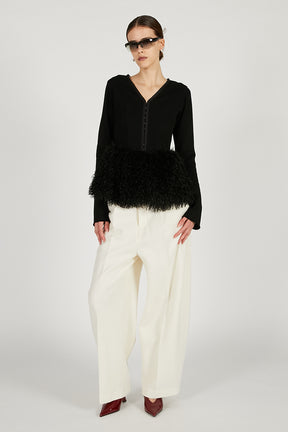 Far Hem Hook Eye Top