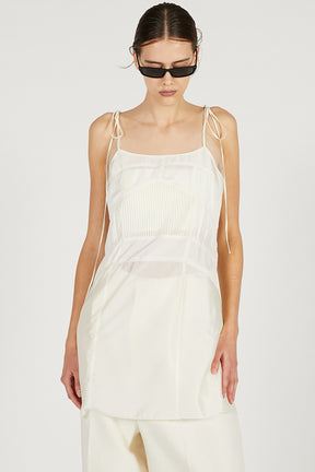 Pintuck Slip Mini Dress - 2026 SPRING