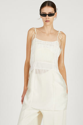 Pintuck Slip Mini Dress - 2026 SPRING