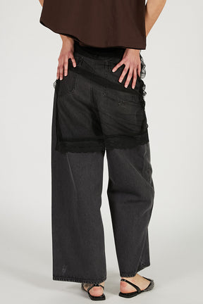 Tulle Skirt Layered Denim - 2026 SPRING