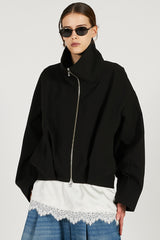 Volume-Tucked Form Blouson