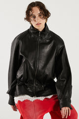 Sheepskin Peplum Blouson