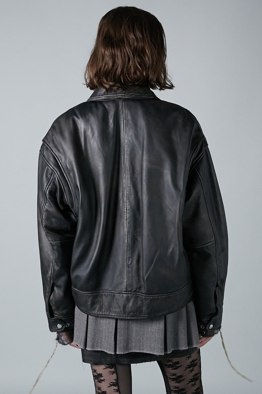 [24Autumn PRE ORDER] Padded Sheep Leather Blouson