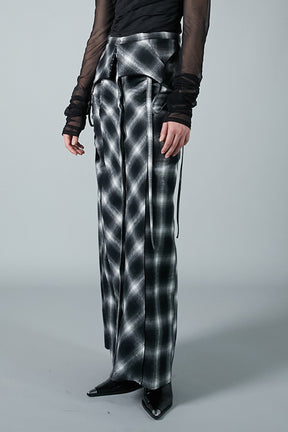 【24WINTER PRE ORDER】2WAY Shaggy Check Maxi One Piece