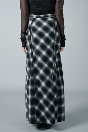 【24WINTER PRE ORDER】2WAY Shaggy Check Maxi One Piece