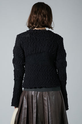 Slub Mohair Border Knit