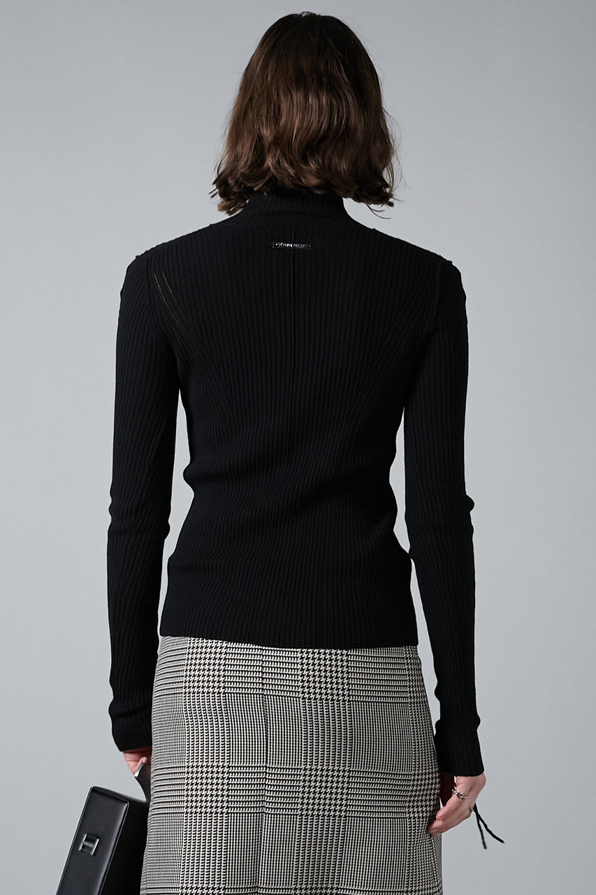 【24WINTER PRE ORDER】Merino Wool Lace-Up Turtleneck