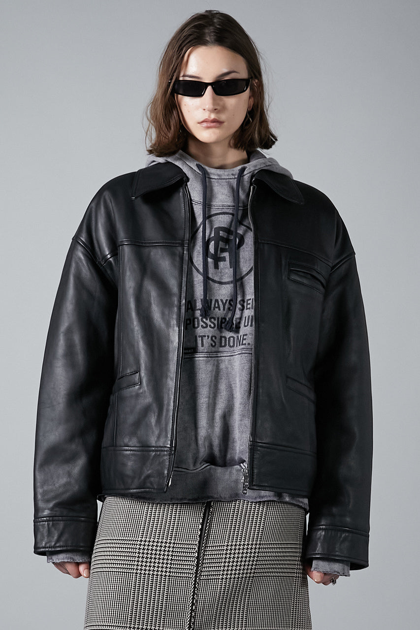 [24Autumn PRE ORDER] Padded Sheep Leather Blouson