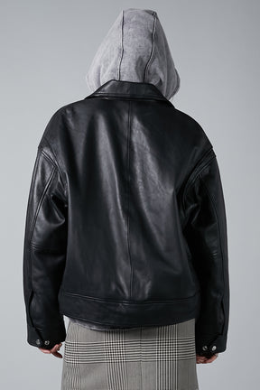 [24Autumn PRE ORDER] Padded Sheep Leather Blouson