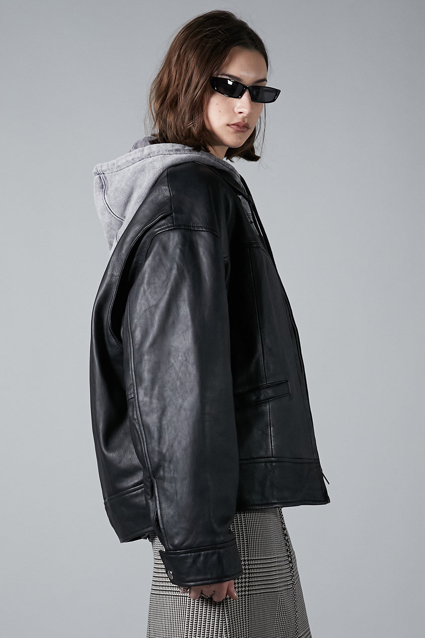 [24Autumn PRE ORDER] Padded Sheep Leather Blouson