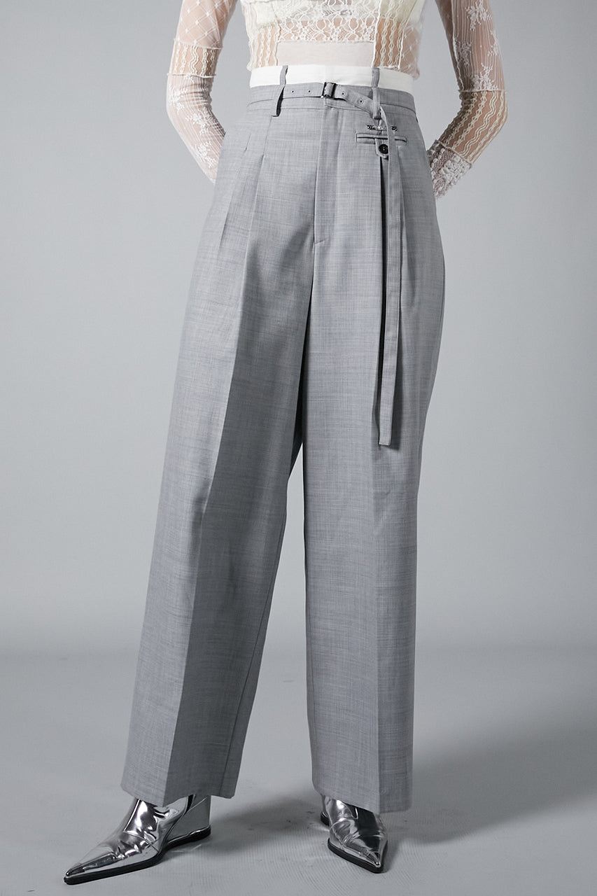 Worsted Belted Tuck Pants - SALE