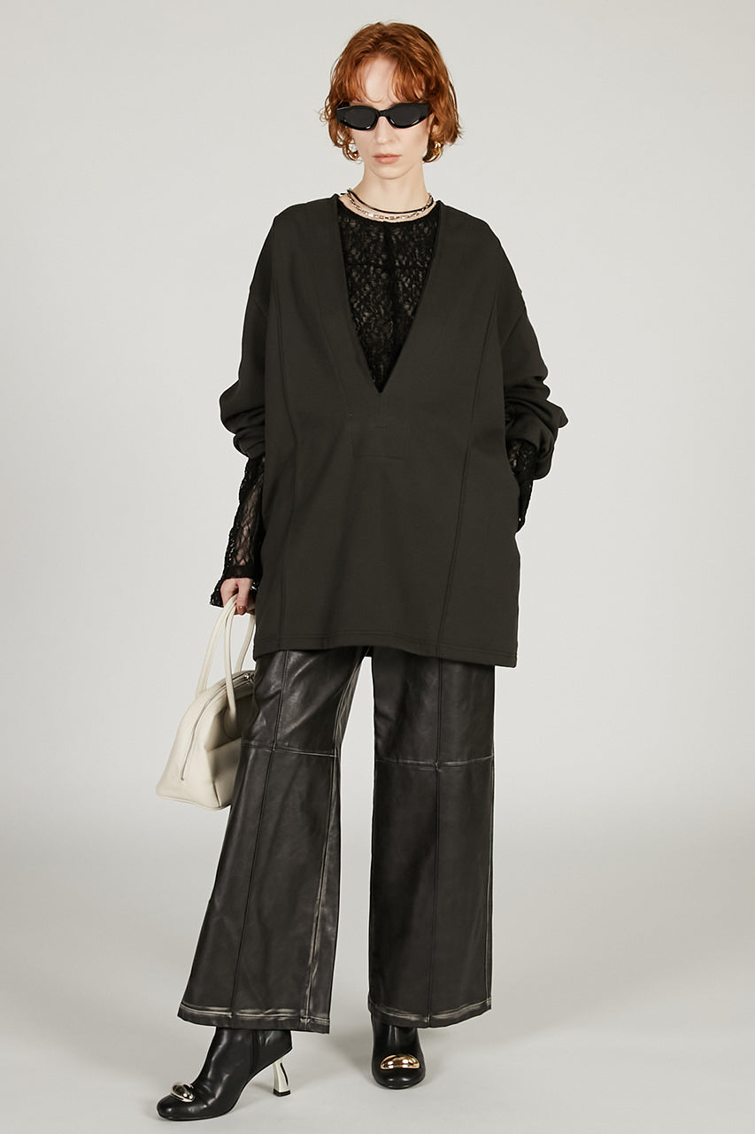 Deep V-Neck Sweatshirt