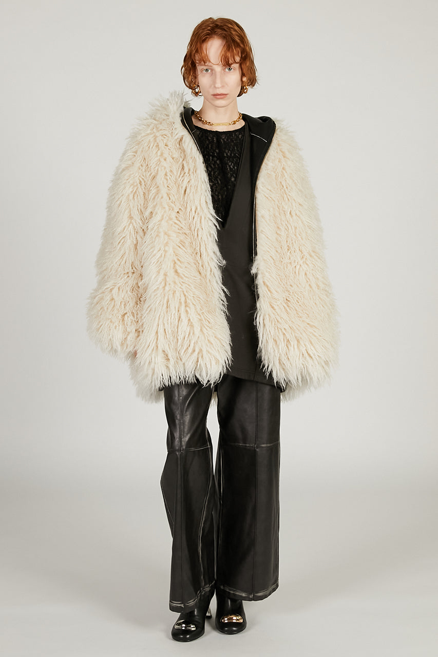 Fake Fur Hooded Hoodie - 2025 WINTER