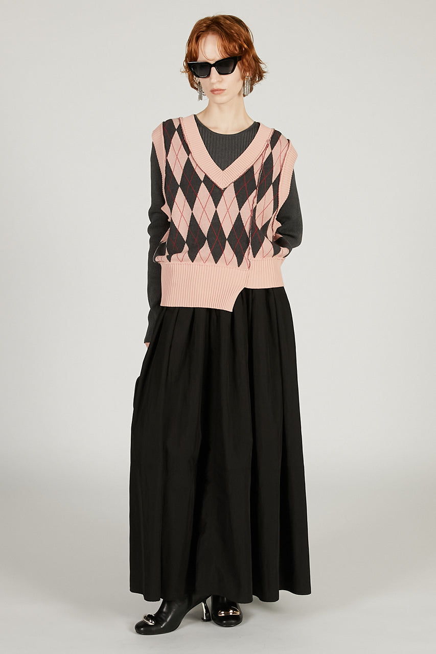 Knit Combination Long Dress