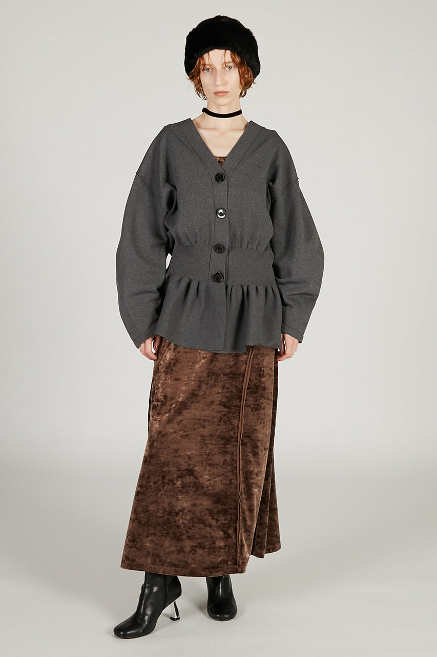 Knit Combination Velour One-Piece - 2025 WINTER