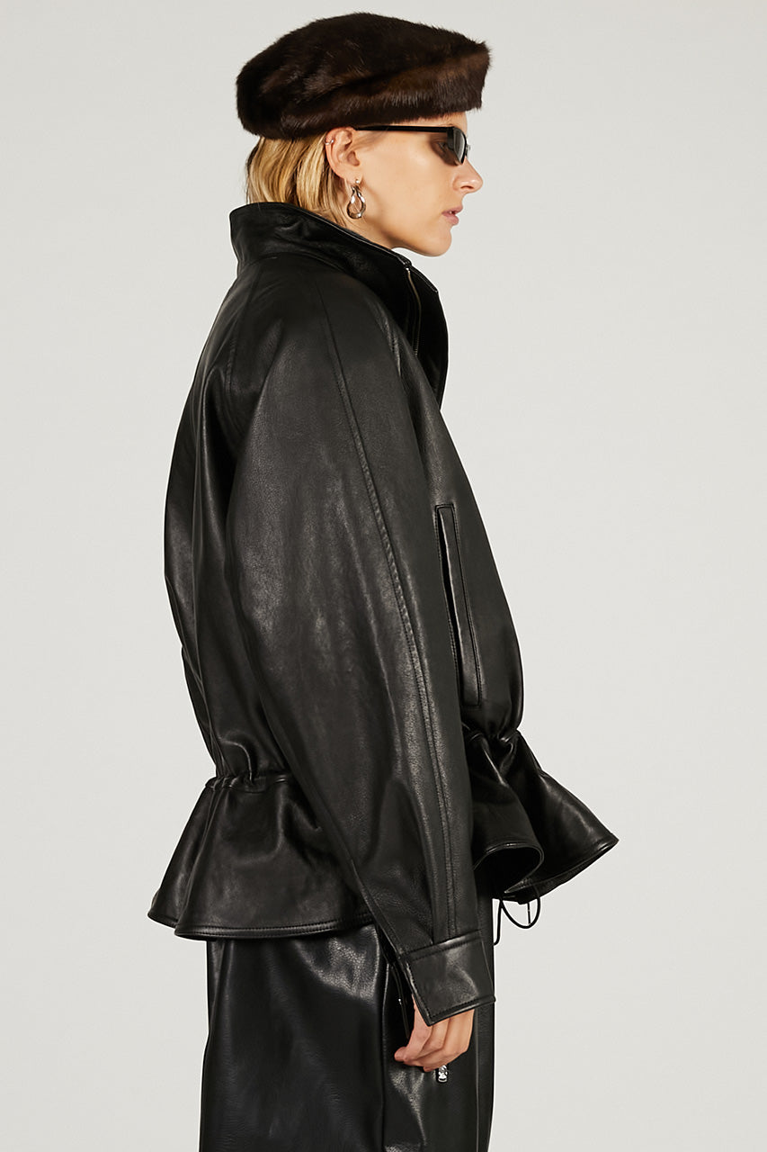 Sheepskin Peplum Blouson - 2026 SPRING