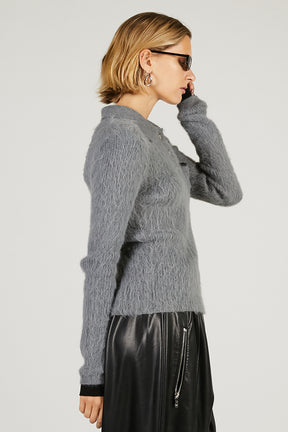 Fluffy Knit Polo