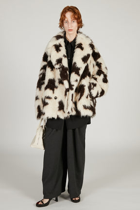 Mix Pattern Fur Jacket