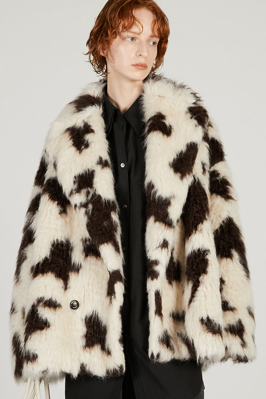 Mix Pattern Fur Jacket