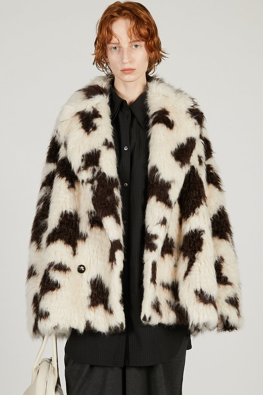 Mix Pattern Fur Jacket