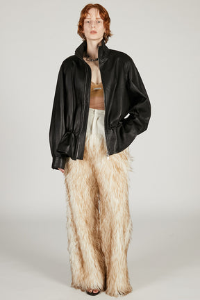 Sheepskin Peplum Blouson - 2026 SPRING