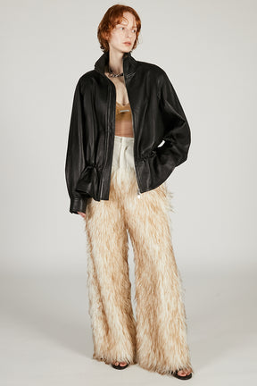 Fur Trim Pants