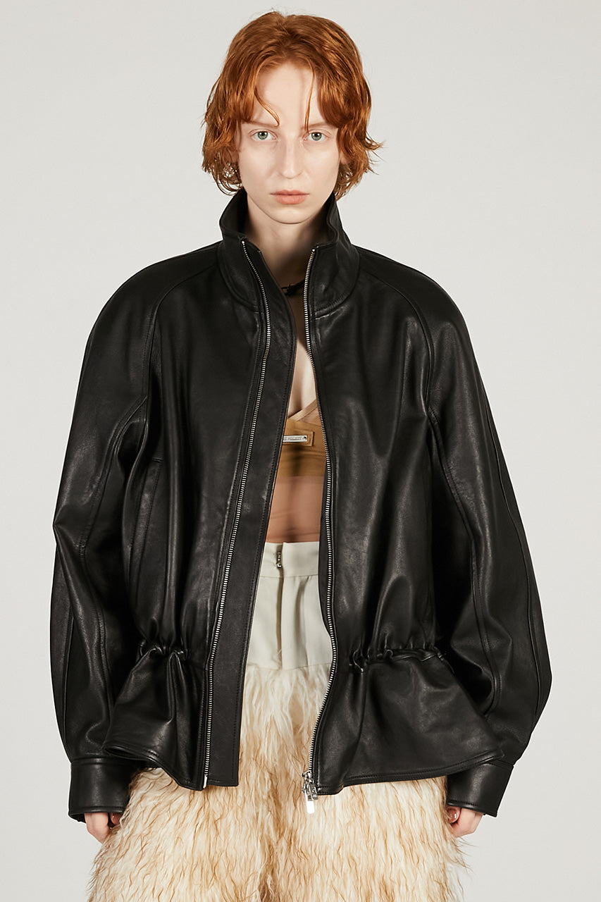 Sheepskin Peplum Blouson - 2026 SPRING