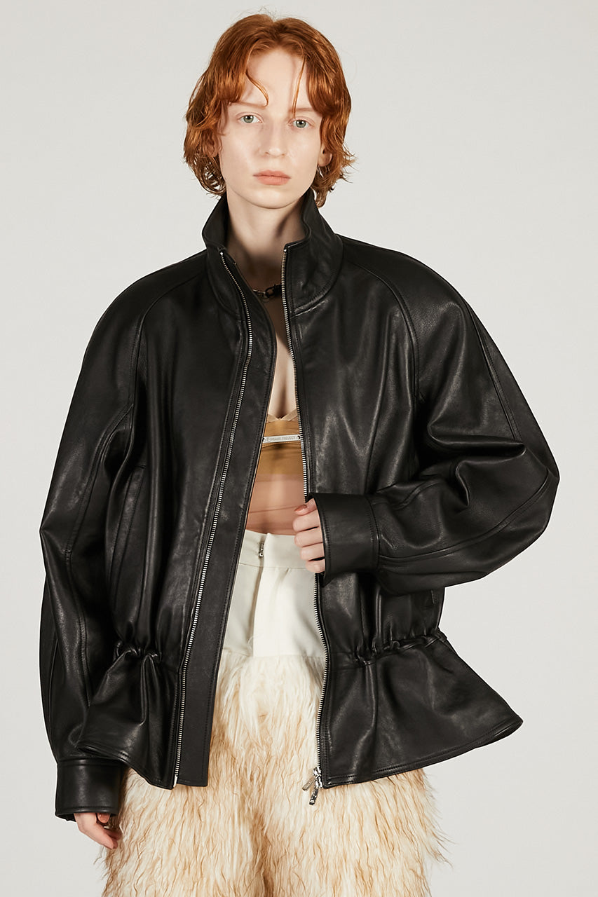 Sheepskin Peplum Blouson - 2026 SPRING