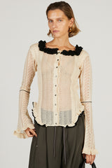 Crochet-Like 2-Way Cardigan