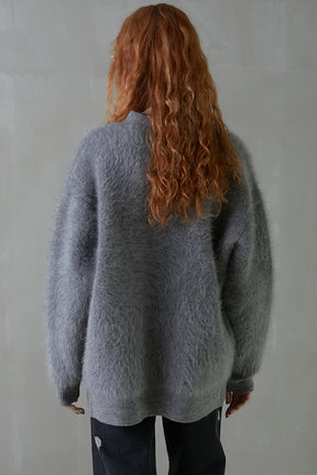 Double Face Angora Knit Cardigan