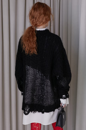 Mohair Mesh Pullover