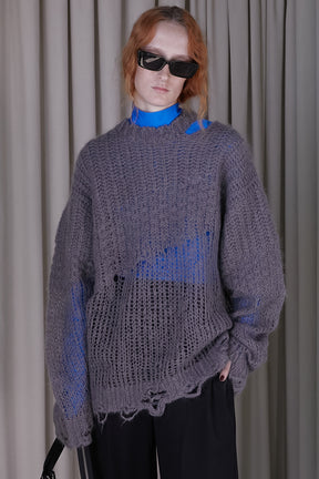 Mohair Mesh Pullover