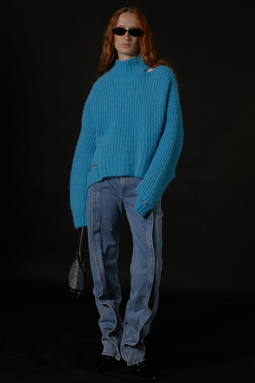 [Weboff Part number] Shaggy Slit Knit