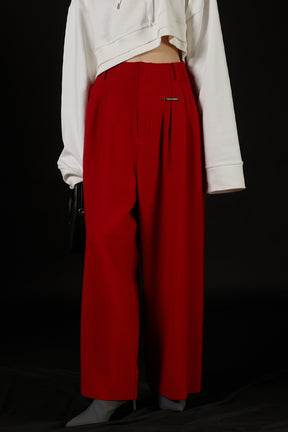 Super100 Cut Off Wool Pants