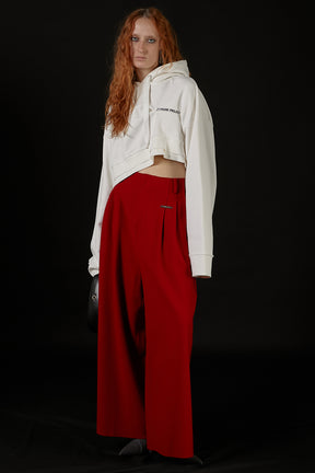 Super100 Cut Off Wool Pants