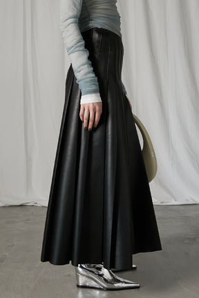 【24WINTER PRE ORDER】2WAY Pleated Maxi Skirt