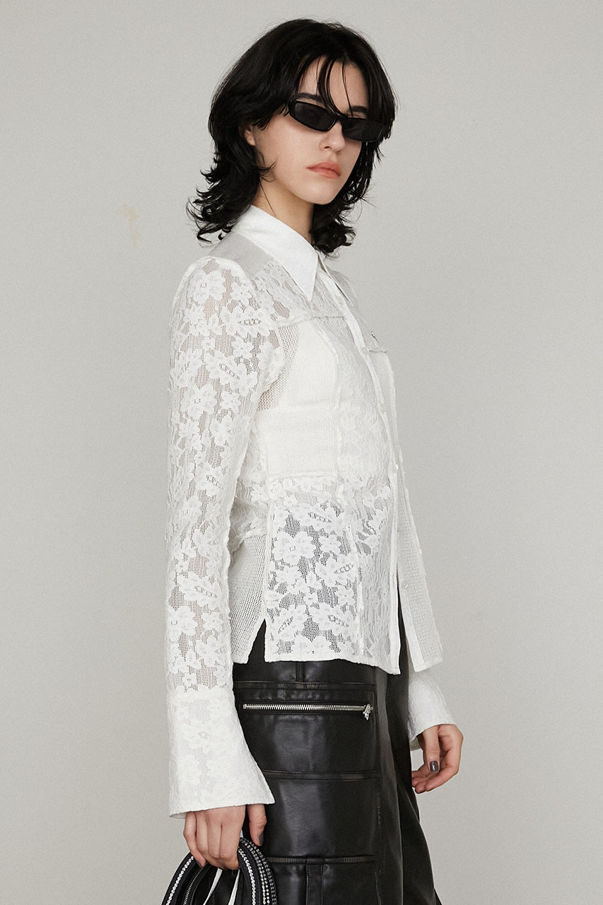 【25 SPRING PRE ORDER】Panel Lace Shirt