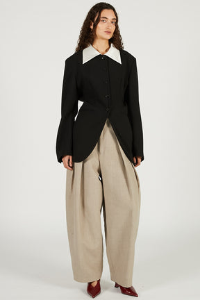 Volume-Tuck High-Waist Pants - 2026 SPRING