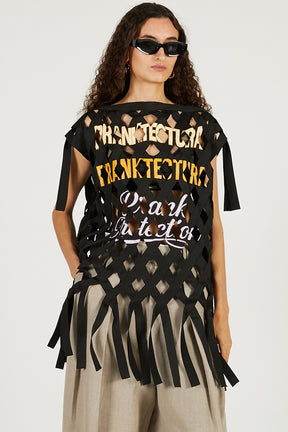 Woven Grid Random Logo Top - 2026 SPRING