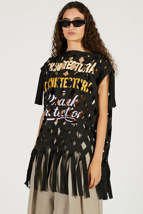 Woven Grid Random Logo Top - 2026 SPRING
