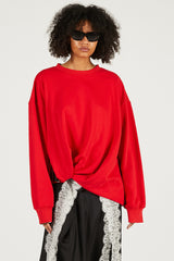 Twisted Belted Sweatshirt