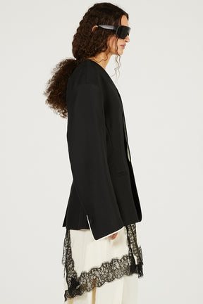 Round Shoulder No-Collar Jacket - 2026 SPRING