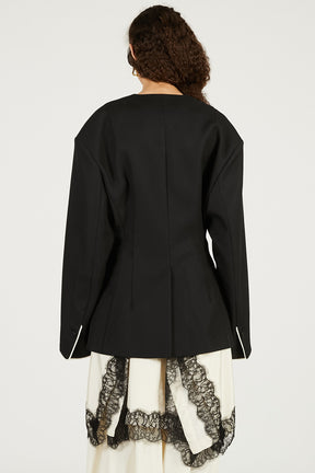 Round Shoulder No-Collar Jacket - 2026 SPRING