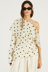 One-Shoulder Ruffled Top