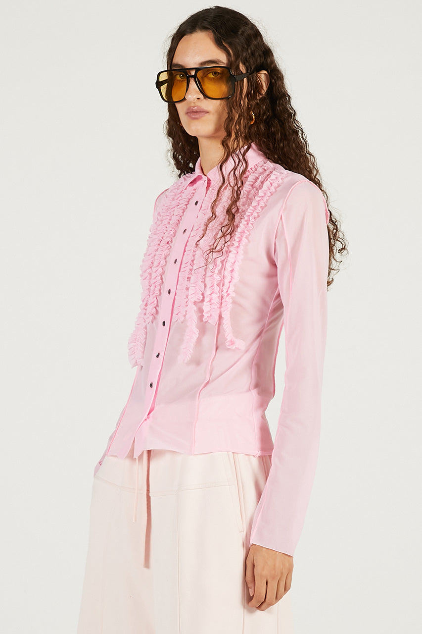 Ruffled Jersey Shirt - 2026 SPRING