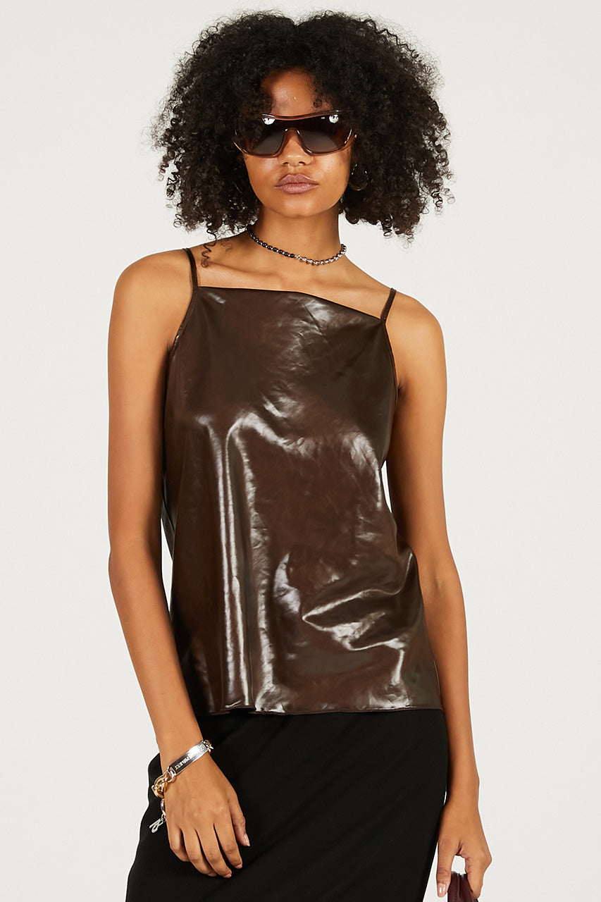 Leather Satin Camisole - 2026 SPRING