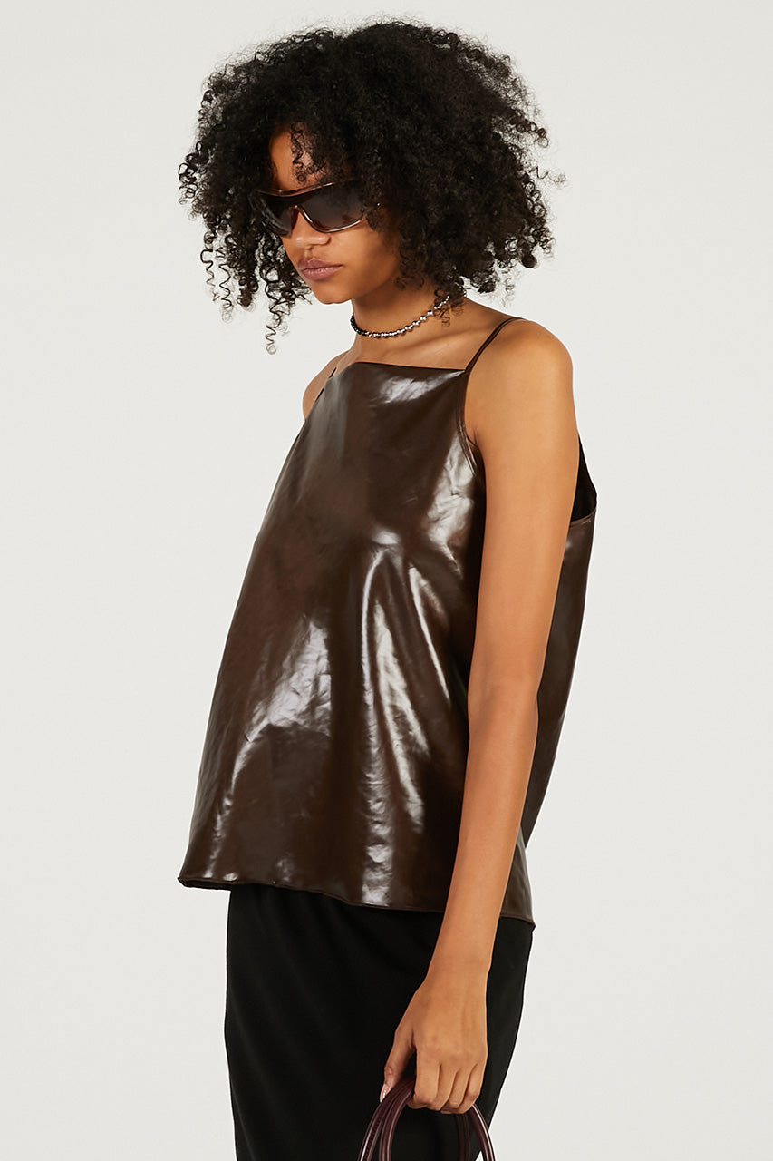 Leather Satin Camisole - 2026 SPRING